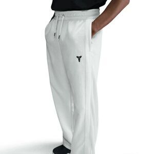 Nike Kobe Dri-FIT Pleated Pants White Loose Basketball Snap Hem Men Large IB0009